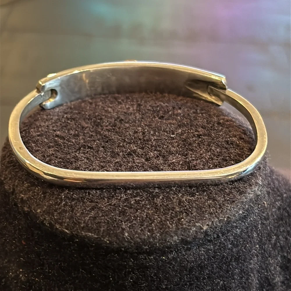 Multi-Character Bangle Bracelet Silver Bronze Gold Tone Bracelet Horseshoe Money